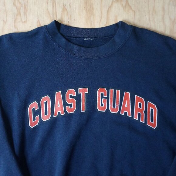 Vintage Coast Guard Spell Out Crewneck Sweatshirt - Picture 1 of 4